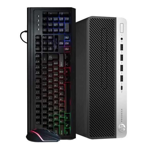 HP ProDesk 600 G4 Desktop Computer PC | Hexa Core Intel i5 (3.0GHz) | 16GB DDR4 RAM | 500 GB SSD Solid State | Windows 11 Professional | RGB Keyboard & Mouse | Home or Office PC.